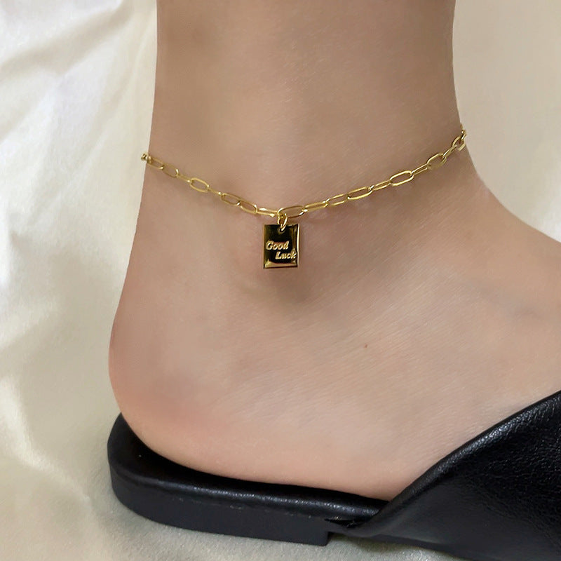 Goodluck Letter Anklet