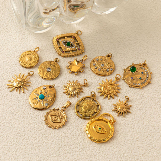 Sun-Kissed Gold Pendants