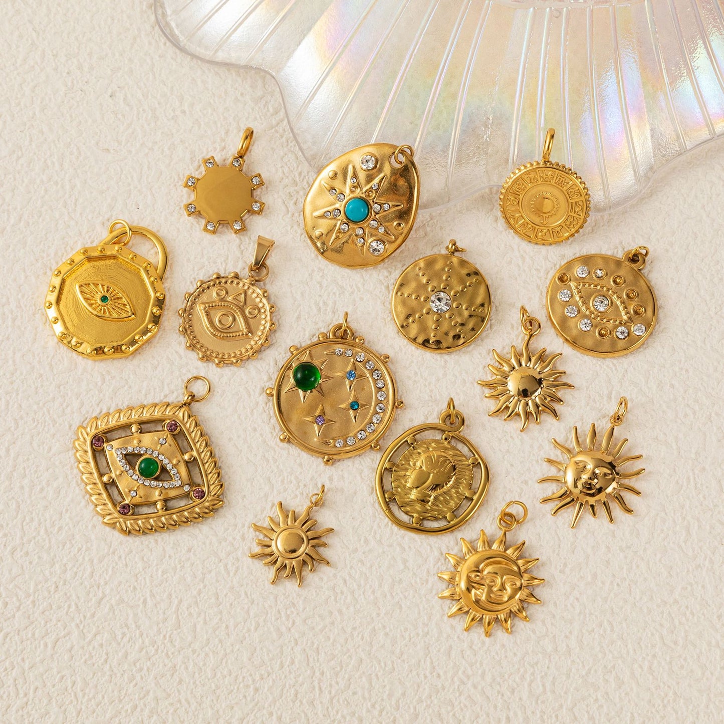 Sun-Kissed Gold Pendants