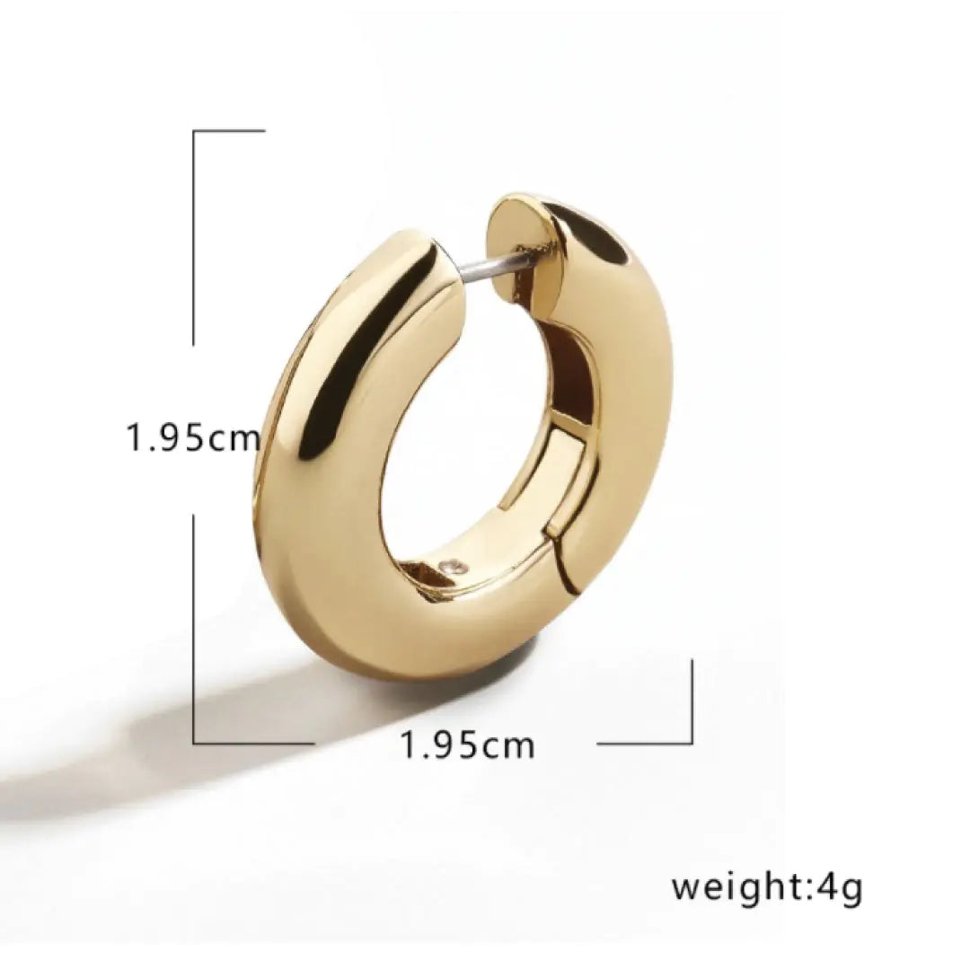 Whispering Silver Hoop- 18K gold vermeil