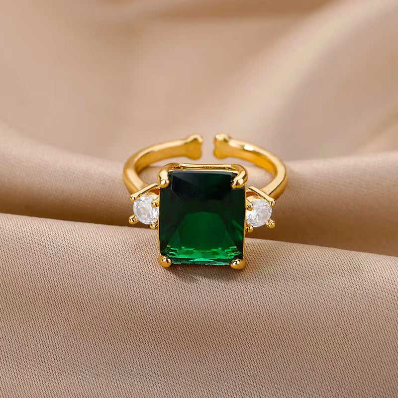 Green Gem Ring Collection