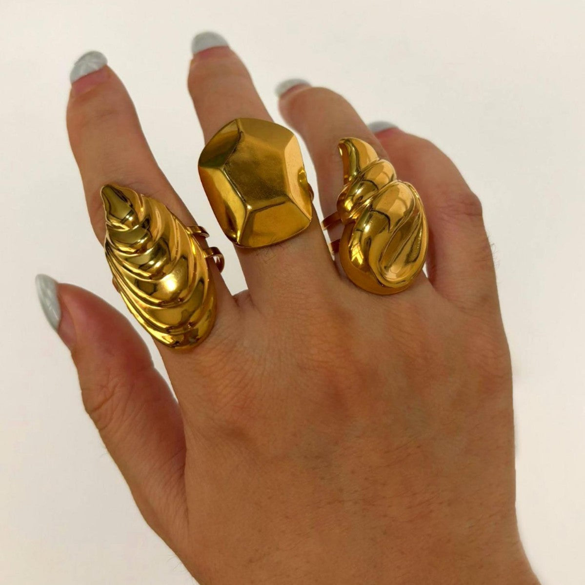 Gold Shell Rings