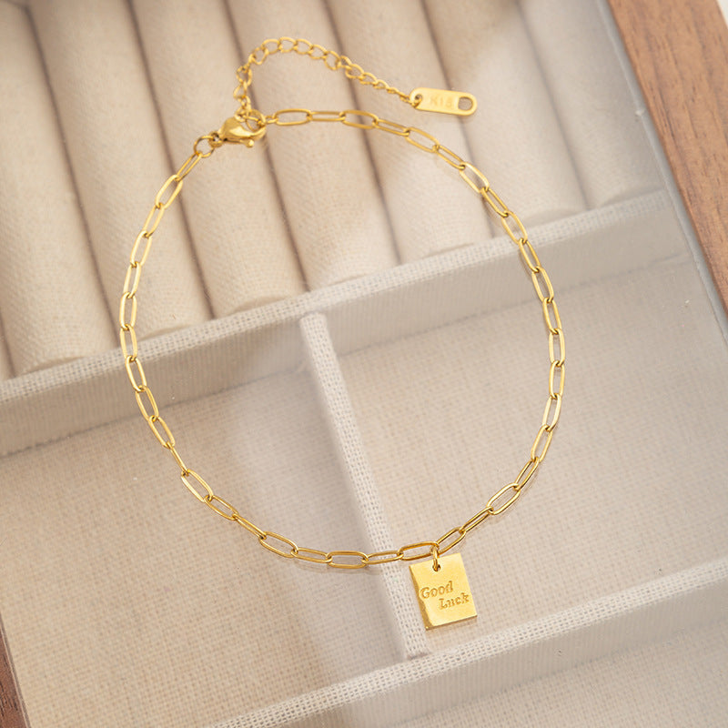 Goodluck Letter Anklet