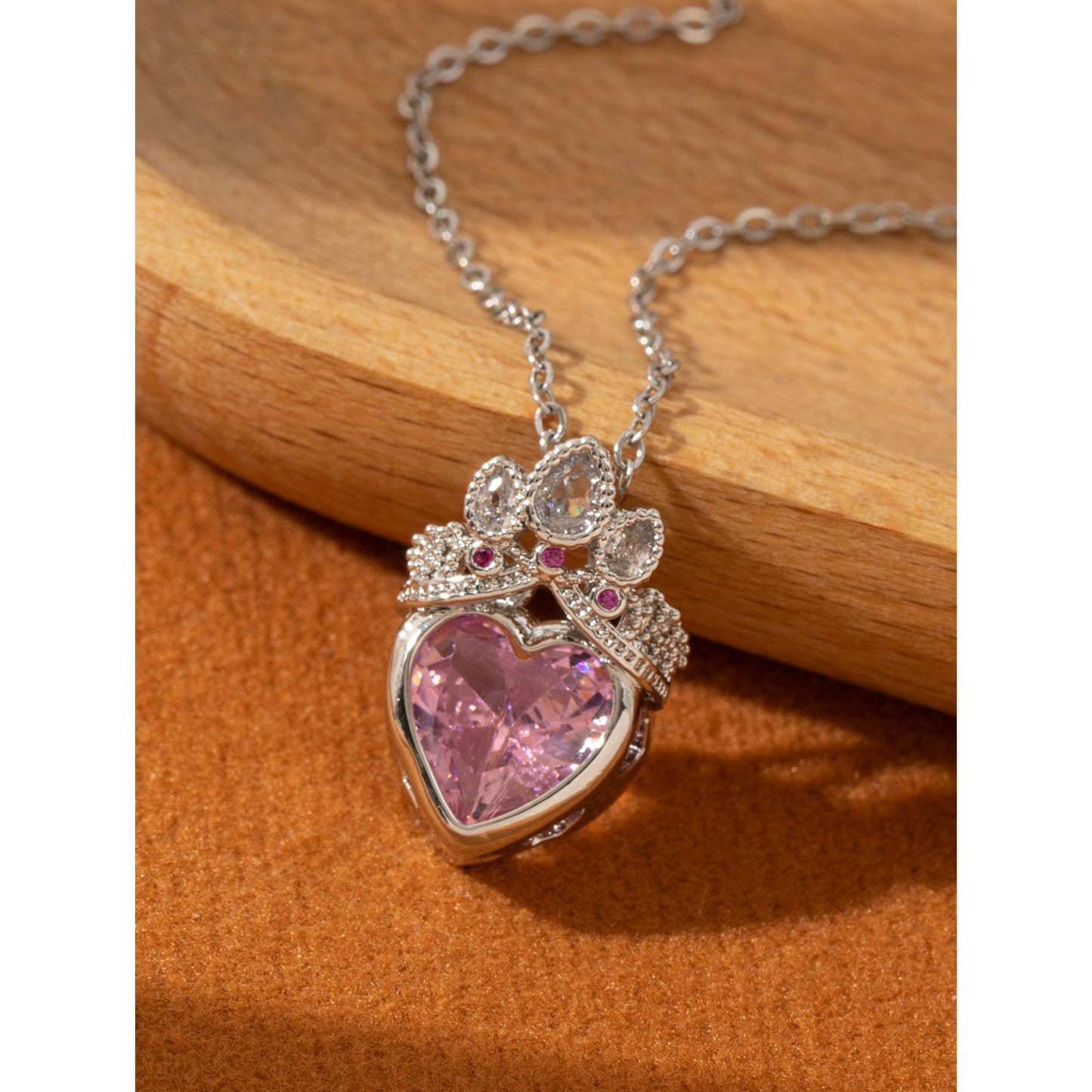 Sweet Colorful Love Romantic All-match Exquisite Niche Zircon Necklace