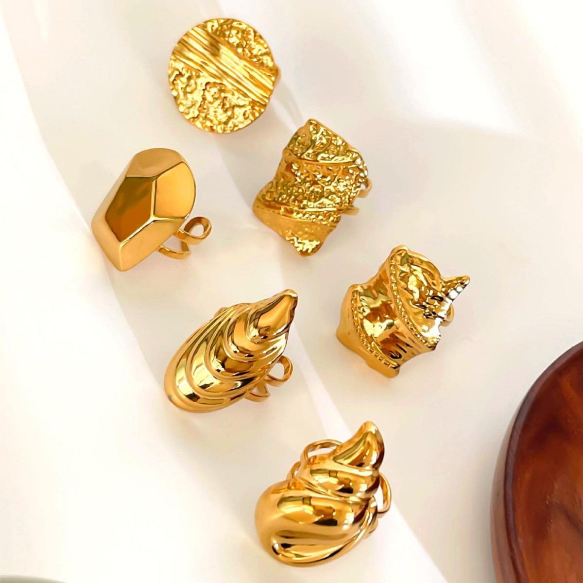 Gold Shell Rings