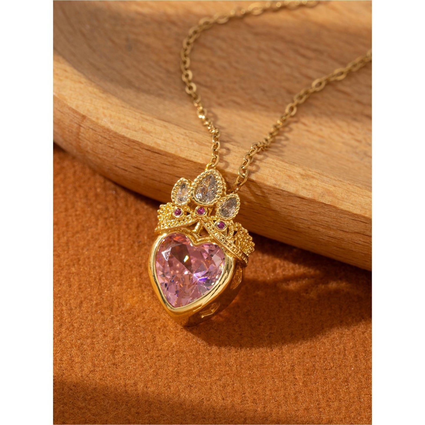 Sweet Colorful Love Romantic All-match Exquisite Niche Zircon Necklace