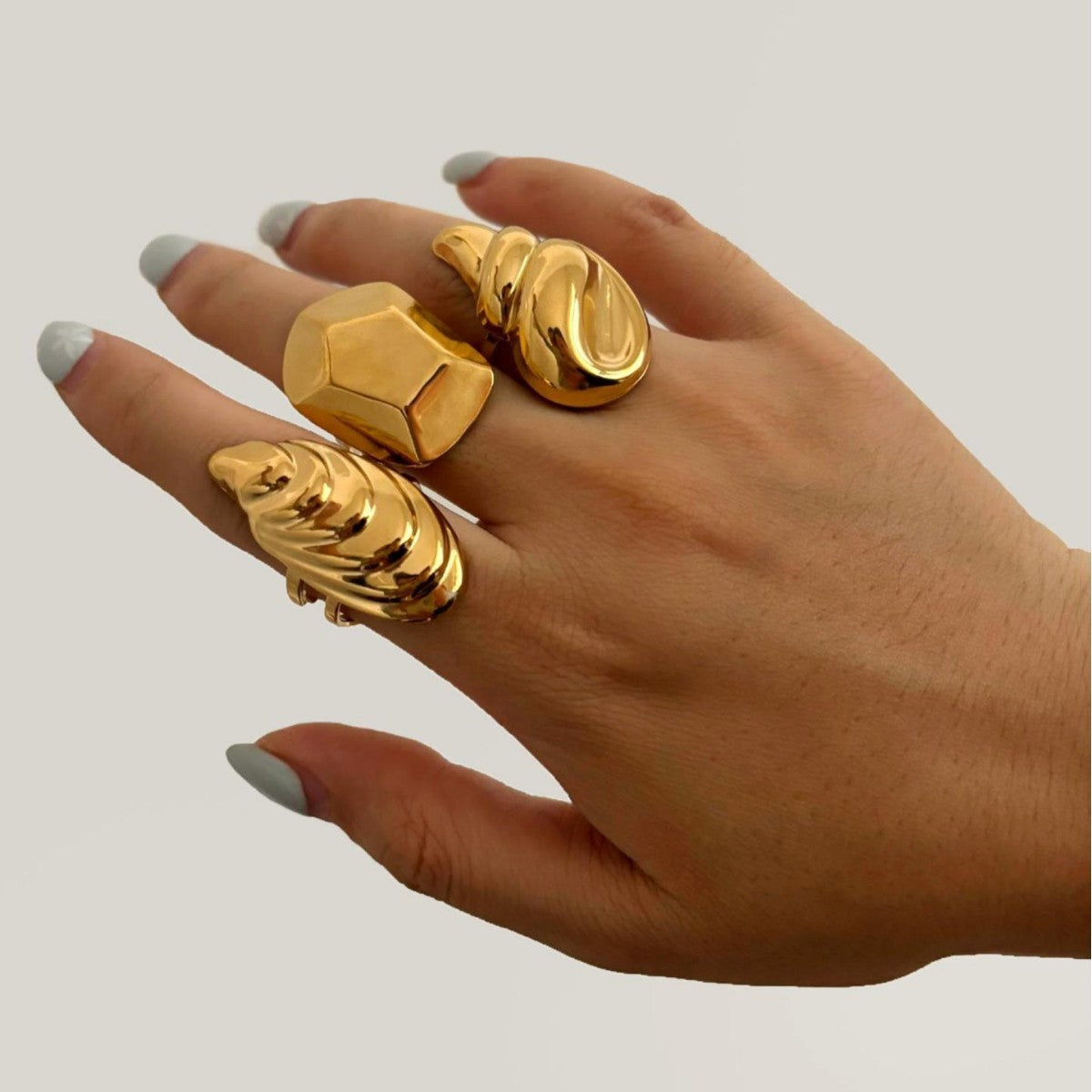 Gold Shell Rings