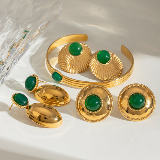 Jade Gold Jewelry Set