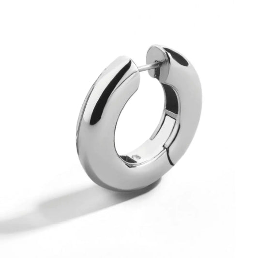 Whispering Silver Hoop- 18K gold vermeil