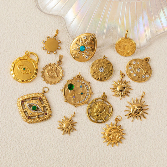 Sun-Kissed Gold Pendants
