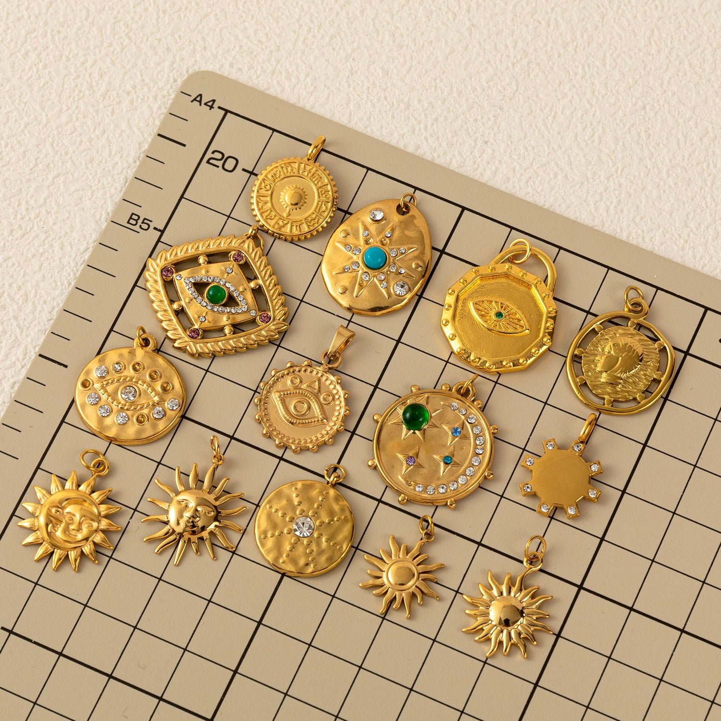 Sun-Kissed Gold Pendants