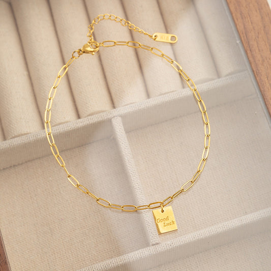 Goodluck Letter Anklet