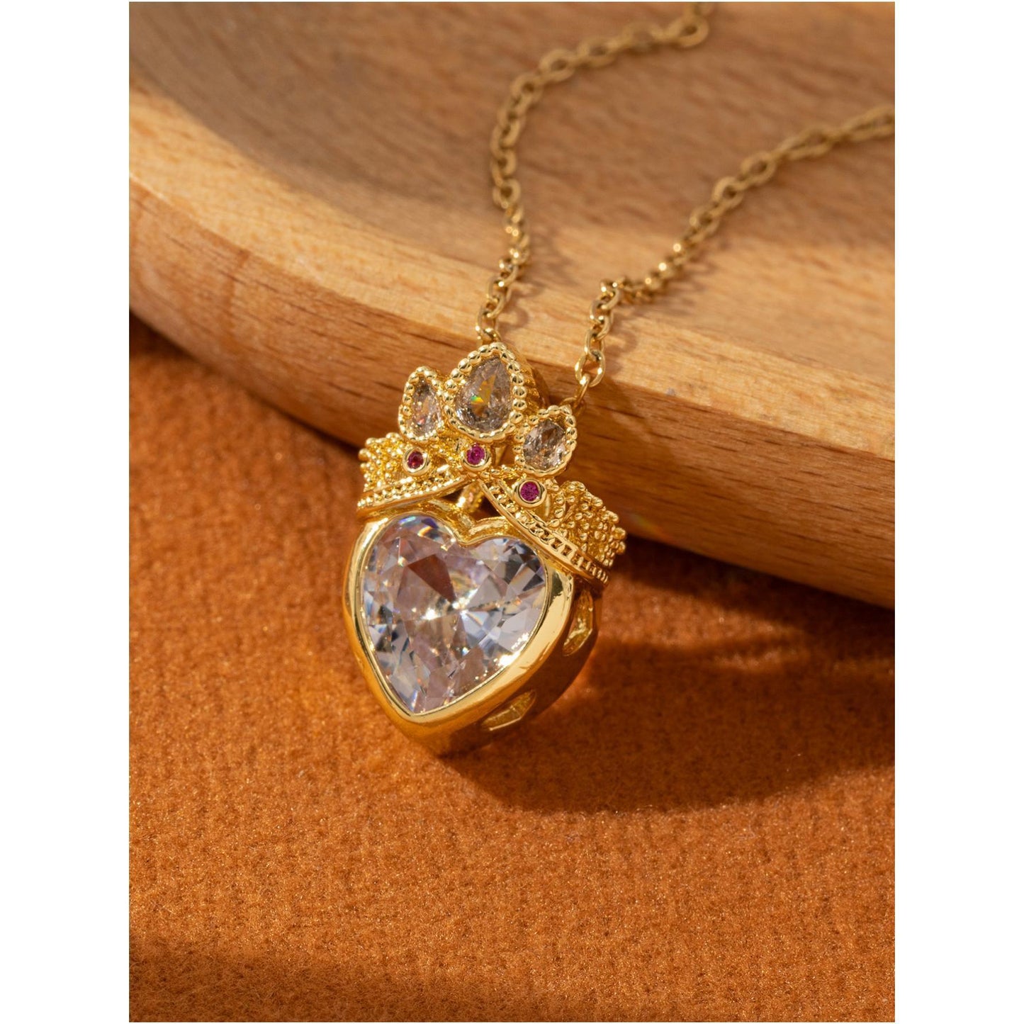 Sweet Colorful Love Romantic All-match Exquisite Niche Zircon Necklace