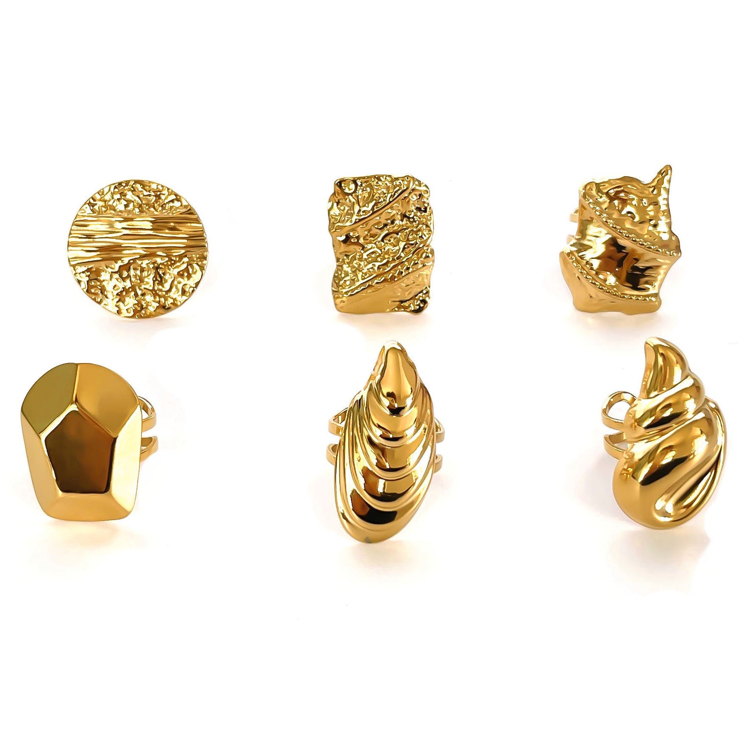 Gold Shell Rings