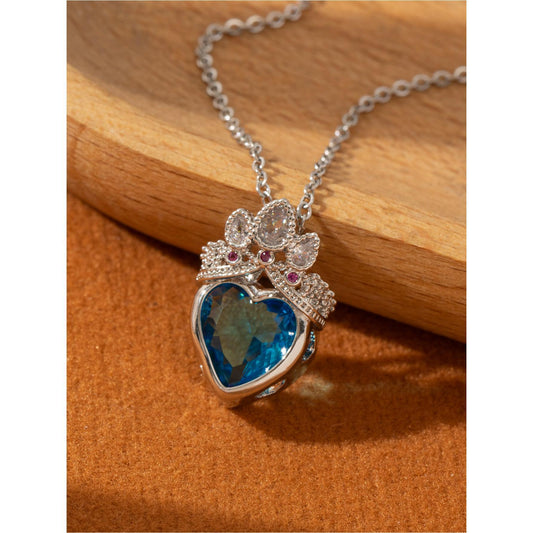 Sweet Colorful Love Romantic All-match Exquisite Niche Zircon Necklace