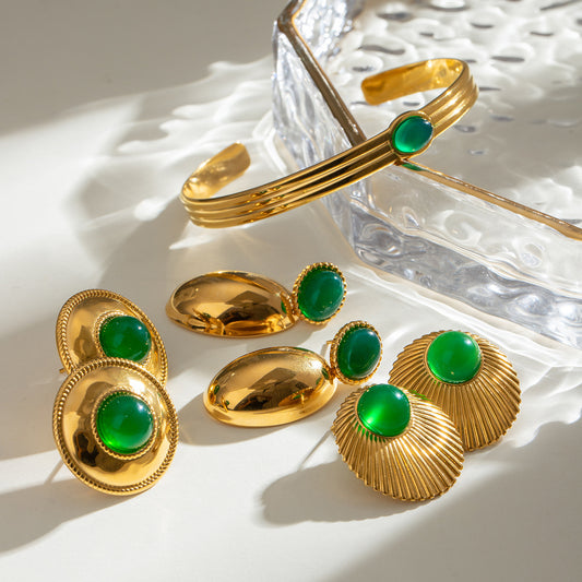Jade Gold Jewelry Set