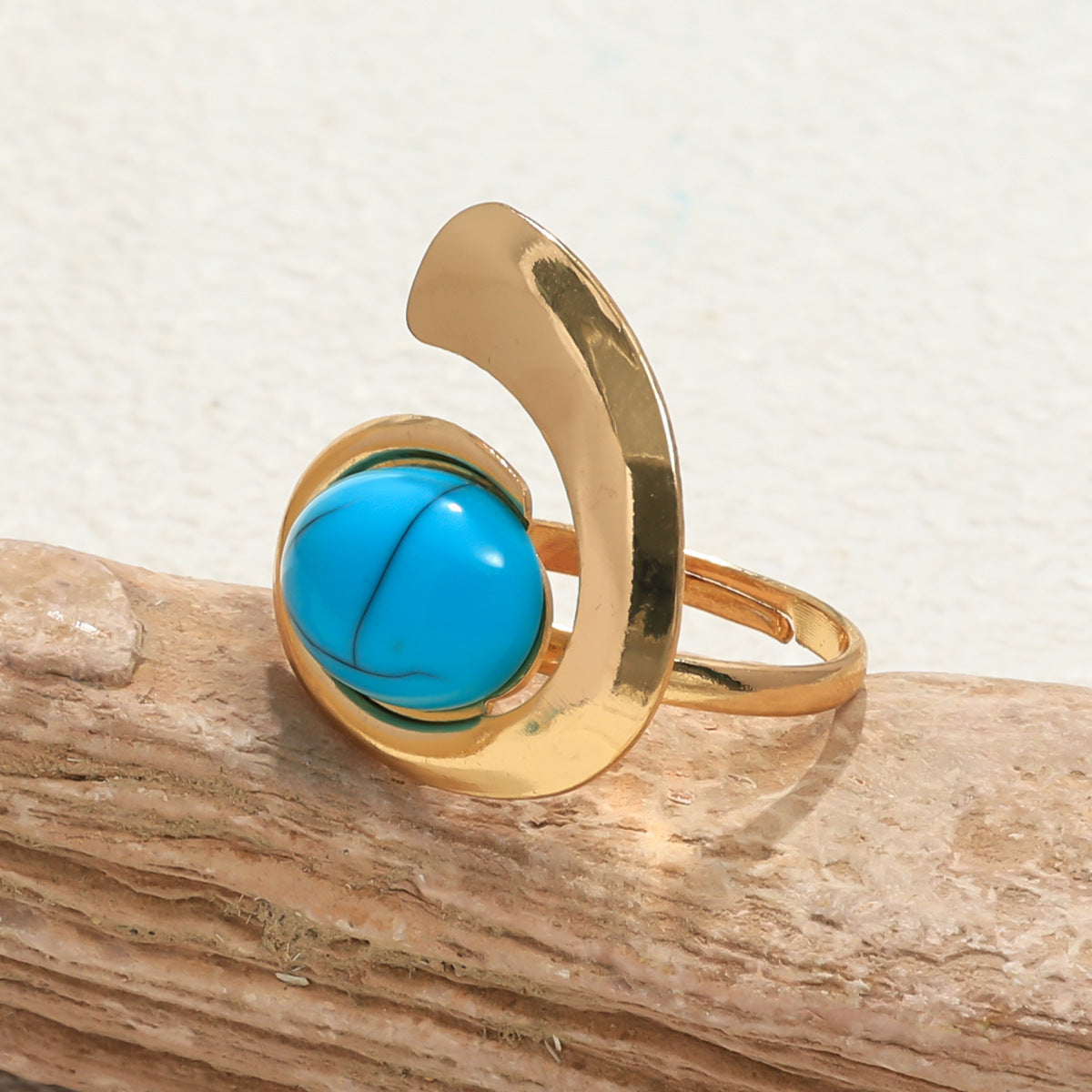 Turquoise Spiral Earrings Necklace Bracelet Ring Set